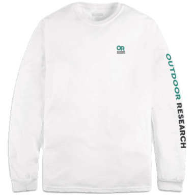 Outdoor Research Oder Lockup T-Shirt Mit Logo Auf Der Brust, Weiß/Deep Lake