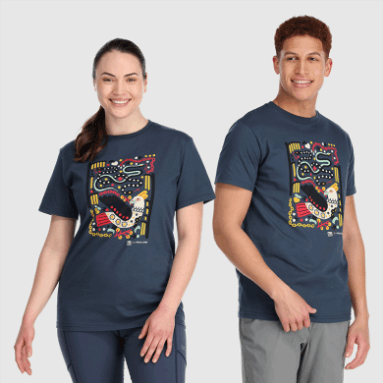 Outdoor Research Artist Series Grafik T-Shirt Marineblau