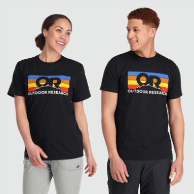 Outdoor Research Oder Advocate Streifen T-Shirt Schwarz